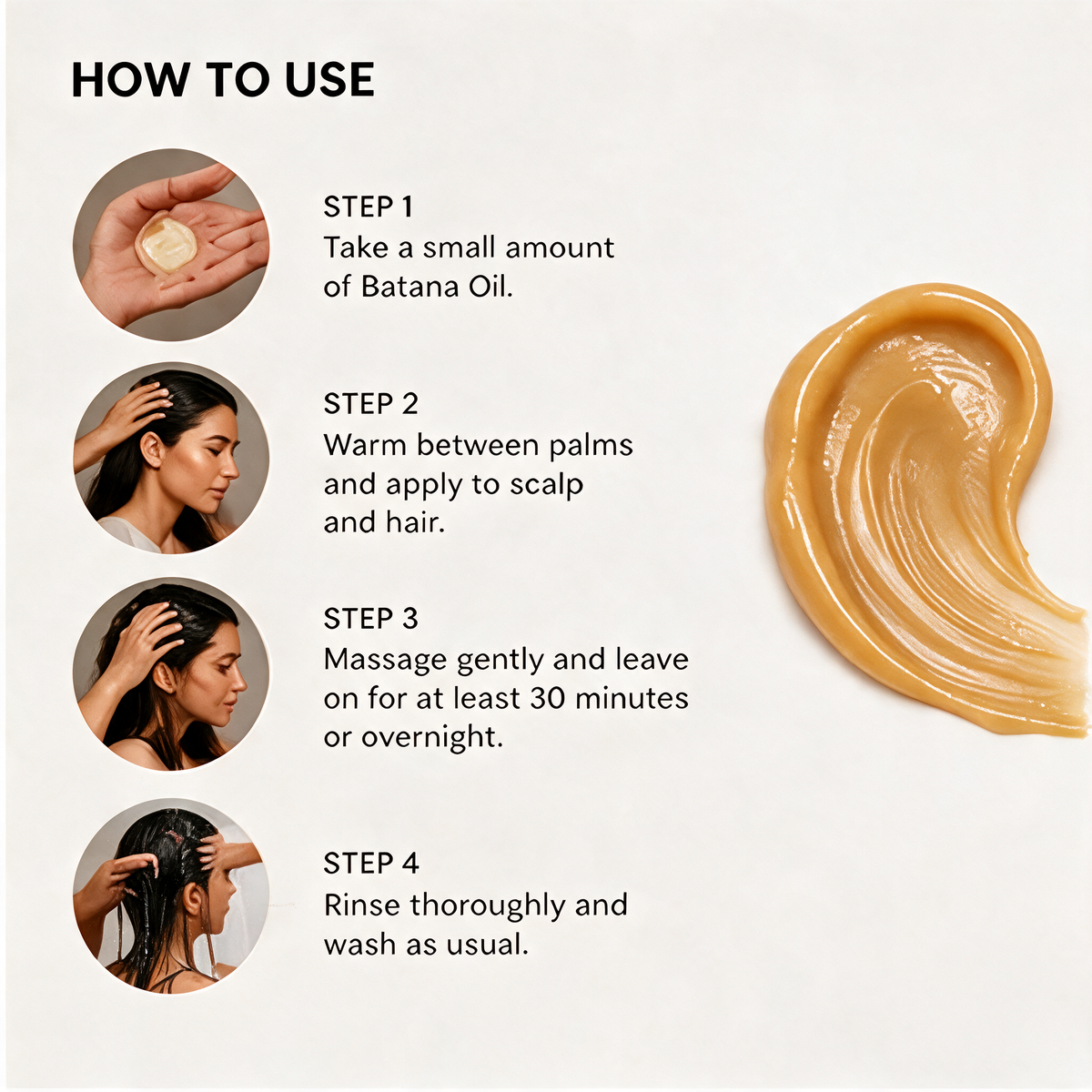 How to use batana oil, simple application steps for scalp and hair treatment